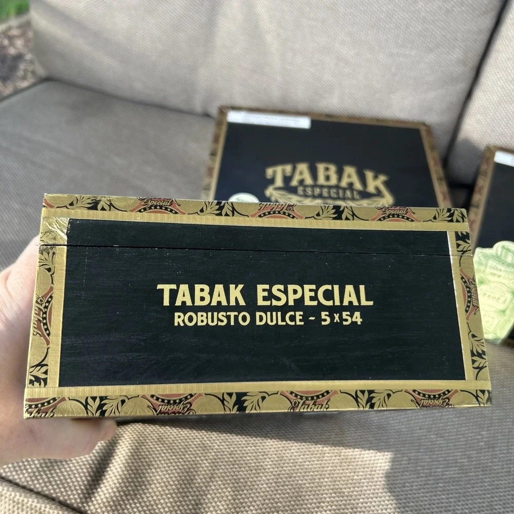 Lot Of 3 Tabak Especial by Drew Estate Empty Cigar Boxes Black & Gold
